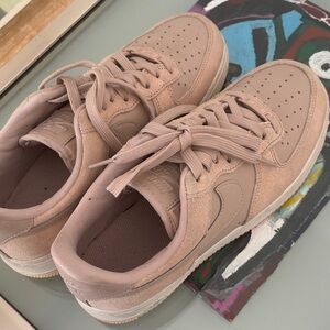 Nike AF1 Blush Glitter Sneakers 9